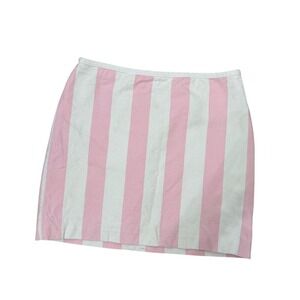 Madewell Pink and White Striped Mini Skirt
